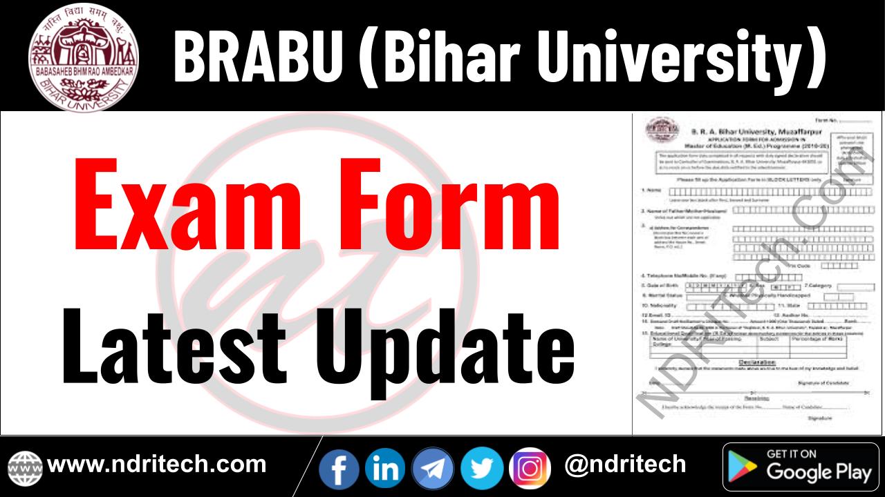 BRABU Exam Form BA BSc BCom MA MSc MCom PhD Vocational