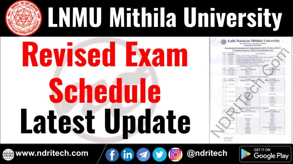 LNMU Revised Exam Schedule BA BSc BCom MA MSc MCom PhD Vocational