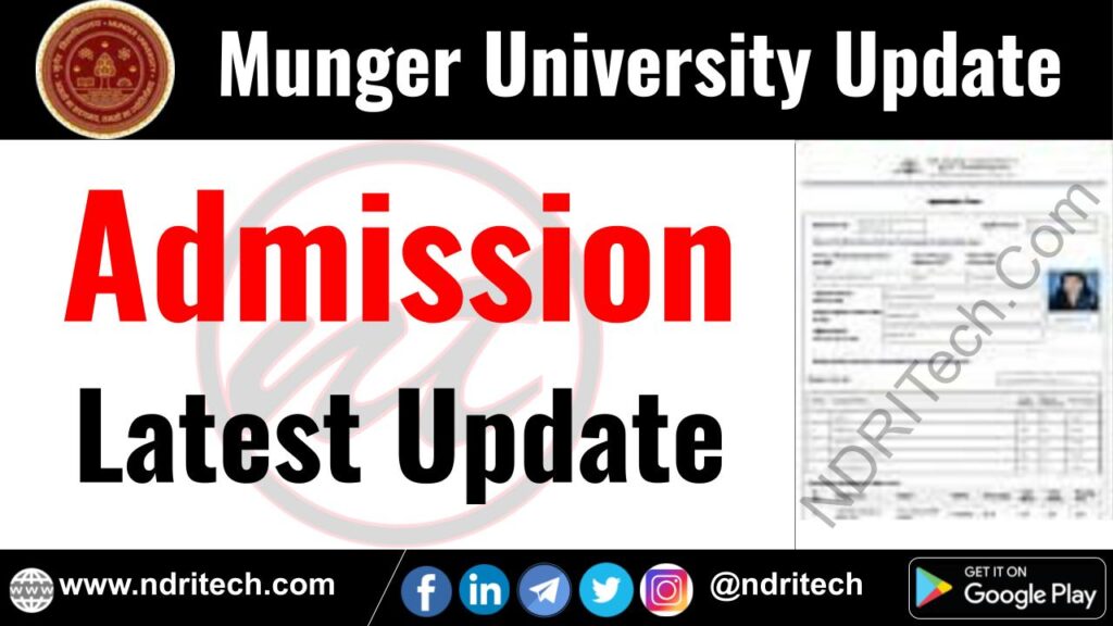 Munger University Admission BA BSc BCom MA MSc MCom PhD Vocational