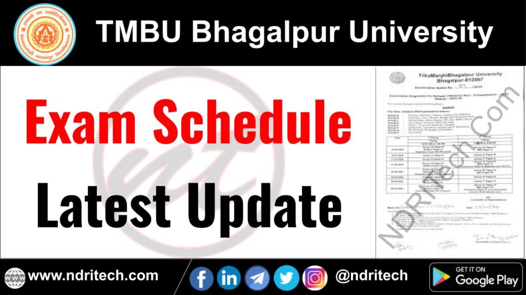 TMBU Exam Schedule BA BSc BCom MA MSc MCom PhD Vocational