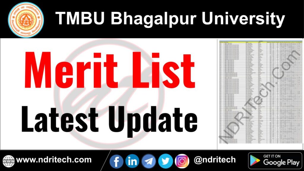 TMBU Merit List BA BSc BCom MA MSc MCom PhD Vocational