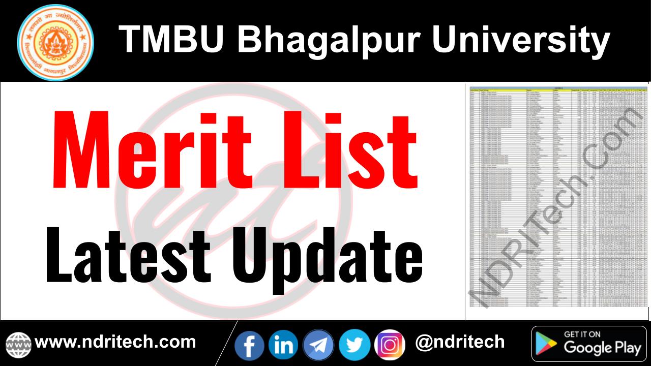 TMBU Merit List BA BSc BCom MA MSc MCom PhD Vocational