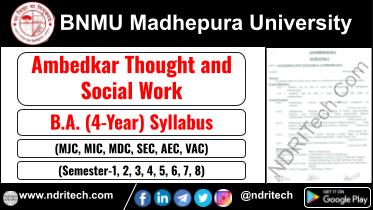 BNMU BA Ambedkar Thought and Social Work New Syllabus Sem- 1 2 3 4 5 6 7 8