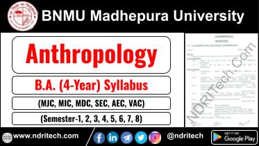 BNMU BA Anthropology New Syllabus Sem- 1 2 3 4 5 6 7 8