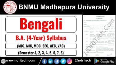 BNMU BA Bengali New Syllabus Sem- 1 2 3 4 5 6 7 8