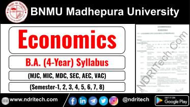BNMU BA Economics New Syllabus Sem- 1 2 3 4 5 6 7 8