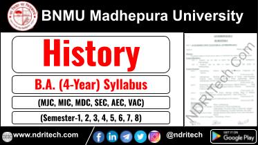 BNMU BA History New Syllabus Sem- 1 2 3 4 5 6 7 8