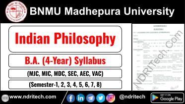 BNMU BA Indian Philosophy New Syllabus Sem- 1 2 3 4 5 6 7 8