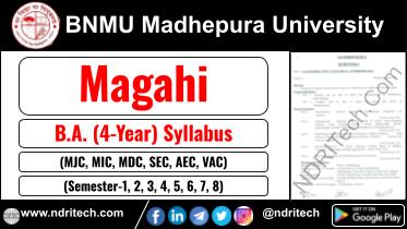 BNMU BA Magahi New Syllabus Sem- 1 2 3 4 5 6 7 8