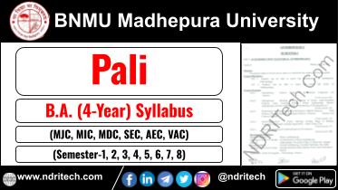 BNMU BA Pali New Syllabus Sem- 1 2 3 4 5 6 7 8
