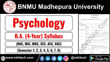 BNMU BA Psychology New Syllabus Sem- 1 2 3 4 5 6 7 8