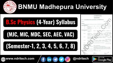 BNMU BSc Physics New Syllabus Sem- 1 2 3 4 5 6 7 8