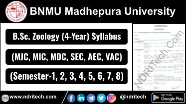 BNMU BSc Zoology New Syllabus Sem-1 2 3 4 5 6 7 8