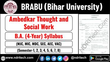 BRABU BA Ambedkar Thought and Social Work New Syllabus Sem- 1 2 3 4 5 6 7 8