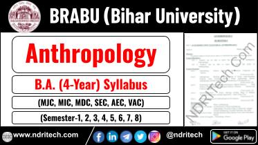 BRABU BA Anthropology New Syllabus Sem- 1 2 3 4 5 6 7 8