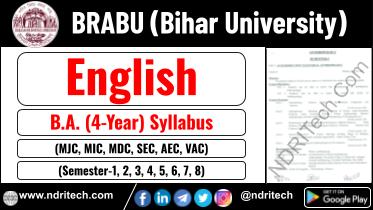 BRABU BA English New Syllabus Sem- 1 2 3 4 5 6 7 8
