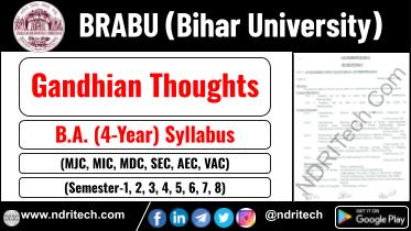 BRABU BA Gandhian Thoughts New Syllabus Sem- 1 2 3 4 5 6 7 8