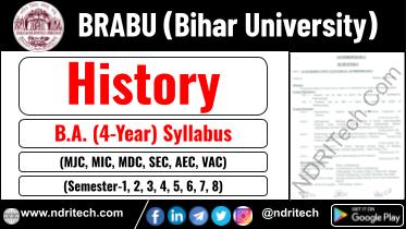 BRABU BA History New Syllabus Sem- 1 2 3 4 5 6 7 8