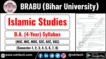 BRABU BA Islamic Studies New Syllabus Sem- 1 2 3 4 5 6 7 8
