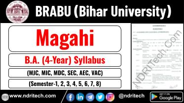 BRABU BA Magahi New Syllabus Sem- 1 2 3 4 5 6 7 8
