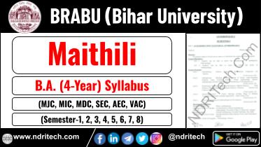 BRABU BA Maithili New Syllabus Sem- 1 2 3 4 5 6 7 8