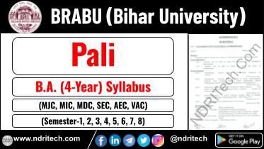 BRABU BA Pali New Syllabus Sem- 1 2 3 4 5 6 7 8