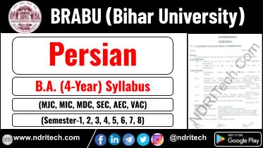 BRABU BA Persian New Syllabus Sem- 1 2 3 4 5 6 7 8