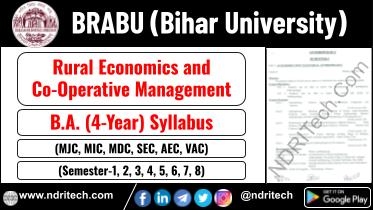 BRABU BA Rural Economics and Co-Operative Management New Syllabus Sem- 1 2 3 4 5 6 7 8