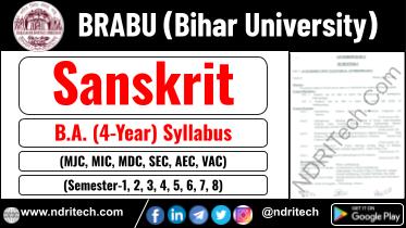 BRABU BA Sanskrit New Syllabus Sem- 1 2 3 4 5 6 7 8