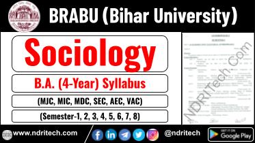 BRABU BA Sociology New Syllabus Sem- 1 2 3 4 5 6 7 8