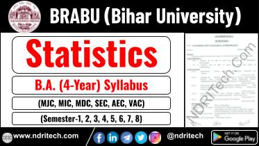 BRABU BA Statistics New Syllabus Sem- 1 2 3 4 5 6 7 8
