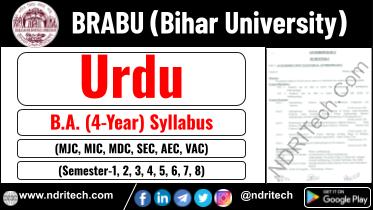 BRABU BA Urdu New Syllabus Sem- 1 2 3 4 5 6 7 8