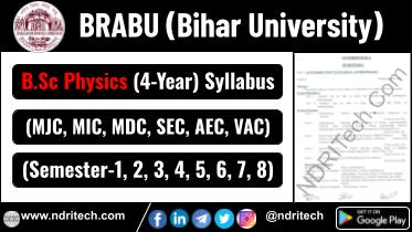 BRABU BSc Physics New Syllabus Sem- 1 2 3 4 5 6 7 8