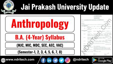 JP University BA Anthropology New Syllabus Sem- 1 2 3 4 5 6 7 8