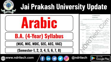 JP University BA Arabic New Syllabus Sem- 1 2 3 4 5 6 7 8