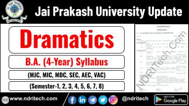 JP University BA Dramatics New Syllabus Sem- 1 2 3 4 5 6 7 8