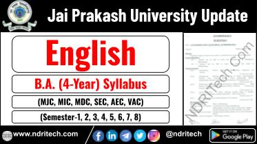 JP University BA English New Syllabus Sem- 1 2 3 4 5 6 7 8