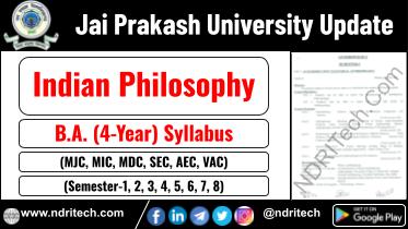 JP University BA Indian Philosophy New Syllabus Sem- 1 2 3 4 5 6 7 8