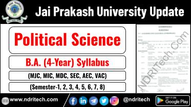 JP University BA Political Science New Syllabus Sem- 1 2 3 4 5 6 7 8