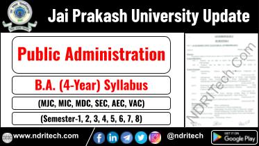JP University BA Public Administration New Syllabus Sem- 1 2 3 4 5 6 7 8