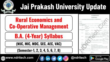 JP University BA Rural Economics and Co-Operative Management New Syllabus Sem- 1 2 3 4 5 6 7 8