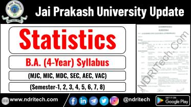 JP University BA Statistics New Syllabus Sem- 1 2 3 4 5 6 7 8