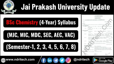 JP University BSc Chemistry New Syllabus Sem- 1 2 3 4 5 6 7 8