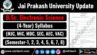 JP University BSc Electronic Science New Syllabus Sem- 1 2 3 4 5 6 7 8