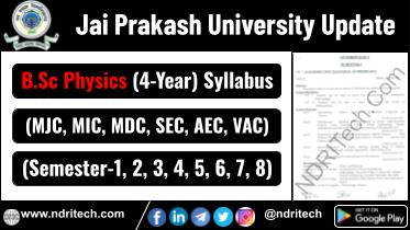 JP University BSc Physics New Syllabus Sem- 1 2 3 4 5 6 7 8