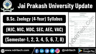 JP University BSc Zoology New Syllabus Sem-1 2 3 4 5 6 7 8