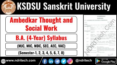 KSDSU BA Ambedkar Thought and Social Work New Syllabus Sem- 1 2 3 4 5 6 7 8