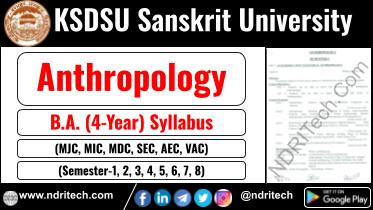 KSDSU BA Anthropology New Syllabus Sem- 1 2 3 4 5 6 7 8