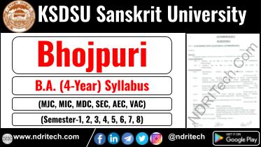 KSDSU BA Bhojpuri New Syllabus Sem- 1 2 3 4 5 6 7 8