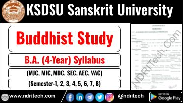 KSDSU BA Buddhist Study New Syllabus Sem- 1 2 3 4 5 6 7 8